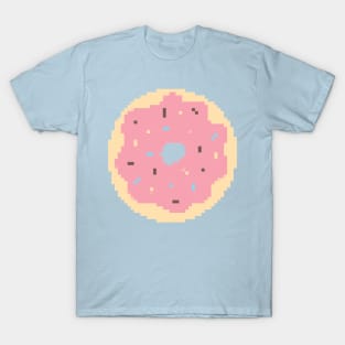 Strawberry Donut Pixel Art T-Shirt